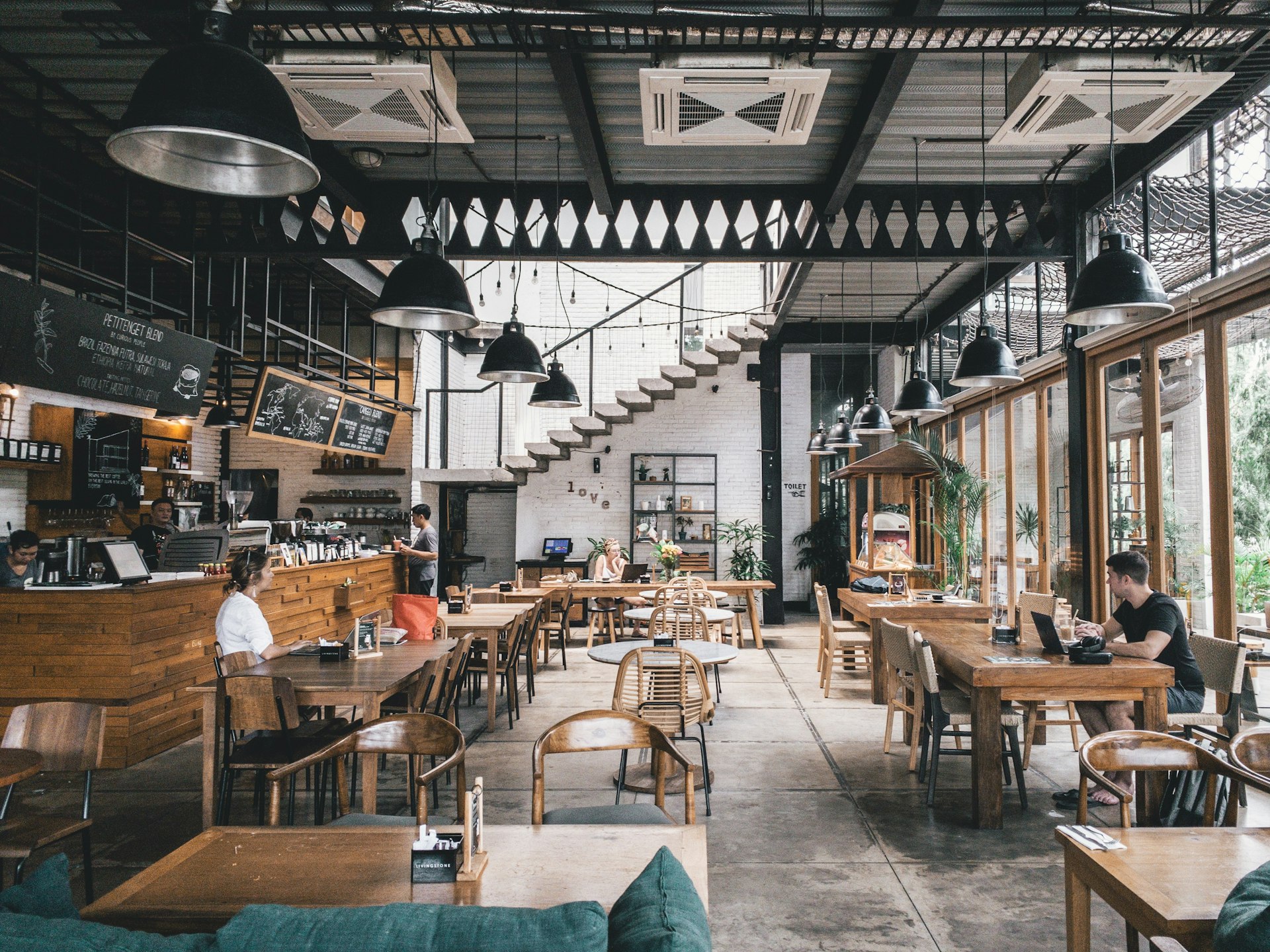 Cafe and restaurant setting